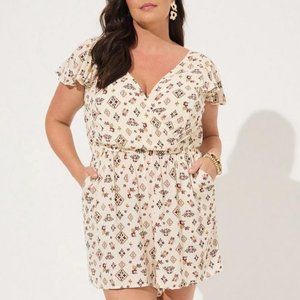Torrid Gauze Surplice Romper 18-20 2X NWT
